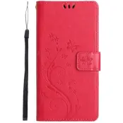Trolsk Imprint Flower Wallet (iPhone 16) - Lila