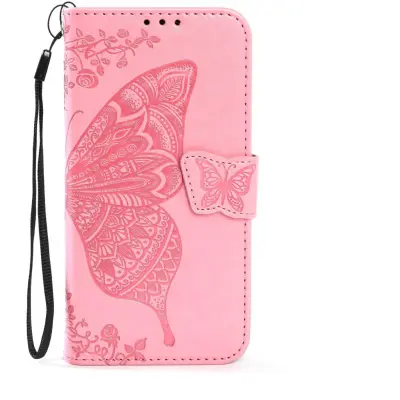 Trolsk Plånboksfodral med Fjäril (iPhone 16) - Rosa