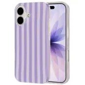 Trolsk Randigt Skal (iPhone 16) - Lila