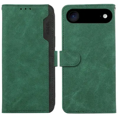 ABEEL iPhone Air Fodral Splicing Läder Flip Grön RFID Blocking