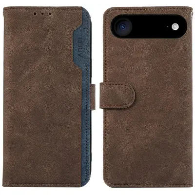 ABEEL iPhone Air Fodral Splicing Läder Flip RFID Skydd - Brun