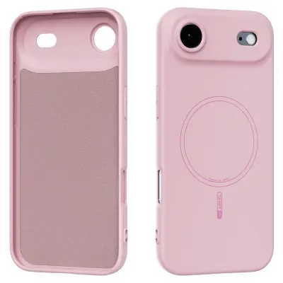 ABEEL iPhone Air Skal MagSafe Kompatibel Silikon - Rosa