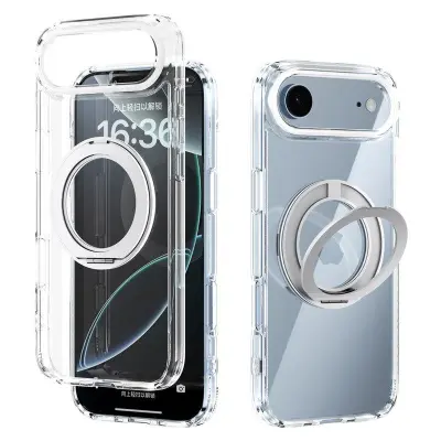 ABEEL Q-LUCK iPhone Air Skal Shockproof Silver med Kickstand