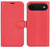 AMORUS iPhone Air Plånboksfodral Flipstativ Litchi - Röd