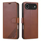 AZNS iPhone Air Plånboksfodral Anti-Scratch Konstläder - Brun