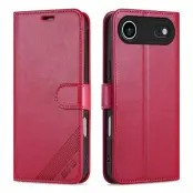 AZNS iPhone Air Plånboksfodral Anti-Scratch Konstläder - Röd