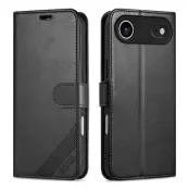 AZNS iPhone Air Plånboksfodral Anti-Scratch Konstläder - Svart