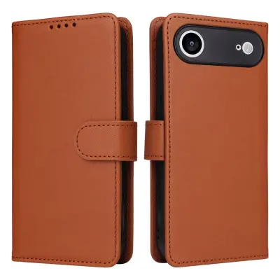 BETOPNICE iPhone Air Magnetic Plånboksfodral Konstläder - Brun