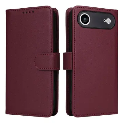 BETOPNICE iPhone Air Magnetic Plånboksfodral Konstläder - Röd