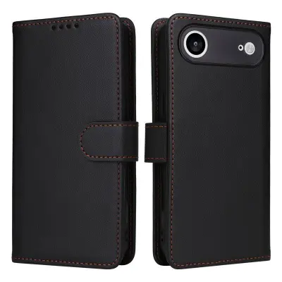 BETOPNICE iPhone Air Magnetic Plånboksfodral Konstläder - Svart