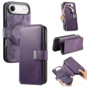 CASENEO iPhone Air Plånboksfodral MagSafe Detachable Flip (Lila)