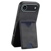 DENIOR iPhone Air Mobilskal Kickstand Korthållare - Svart