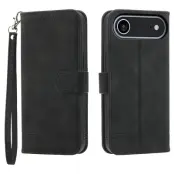 DIERFENG DF-03 Plånboksfodral för iPhone Air Konstläder - Svart