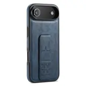 FIERRE SHANN för iPhone Air Fodral Kickstand KonstLäder - Blå