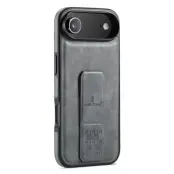 FIERRE SHANN för iPhone Air Fodral Kickstand KonstLäder - Grå