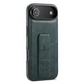 FIERRE SHANN för iPhone Air Fodral Kickstand KonstLäder - Grön