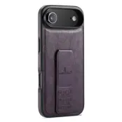 FIERRE SHANN för iPhone Air Fodral Kickstand KonstLäder - Lila