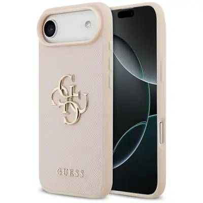Guess iPhone 17 Air Mobilskal Grained Classic Logo - Rosa