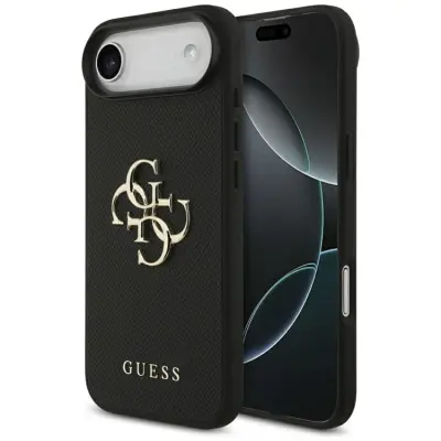 Guess iPhone 17 Air Mobilskal Grained Classic Logo - Svart
