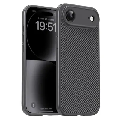 IPAKY iPhone Air Mobilskal Carbon Fiber - Grå
