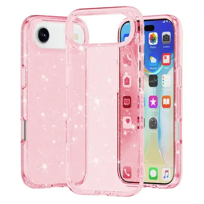 Mobilskal till iPhone Air Glittrande Puderglitter - Rosa