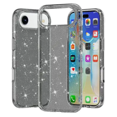 Mobilskal till iPhone Air Glittrande Puderglitter - Svart
