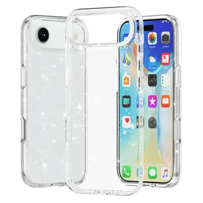 Mobilskal till iPhone Air Glittrande Puderglitter - Vit