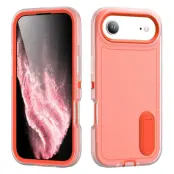 iPhone Air Mobilskal Kickstand Silikon - Transparent/Orange