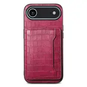iPhone Air Mobilskal Korthållare Crocodile - Röd