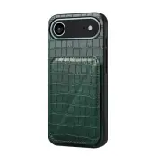 iPhone Air Mobilskal Korthållare Crocodile Textured - Grön