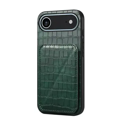 Mobilskal till iPhone Air Korthållare Crocodile Textured - Grön