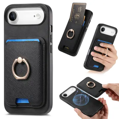 Mobilskal till iPhone Air MagSafe Korthållare Kickstand - Svart