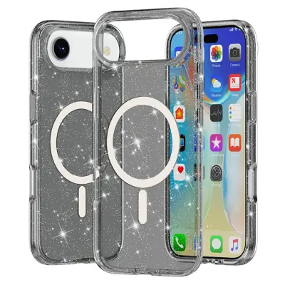 Mobilskal till iPhone Air MagSafe Puderglitter - Svart