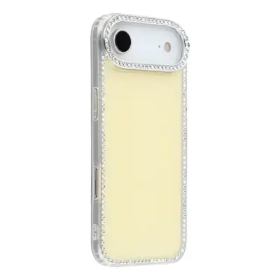 Mobilskal till iPhone Air Rhinestone Edge - Glitter Gul
