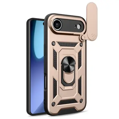 Mobilskal till iPhone Air Slide Kameralock PC + TPU - Guld