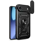 iPhone Air Mobilskal Slide Kameralock PC + TPU - Svart