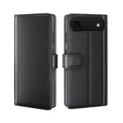 iPhone Air Plånboksfodral Äkta läder - Svart