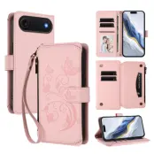 iPhone Air Plånboksfodral Butterfly Floral Imprint - Rosa