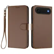 iPhone Air Plånboksfodral Läder med Handledsrem - Brun