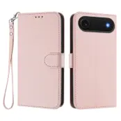 iPhone Air Plånboksfodral Läder med Handledsrem - Rosa