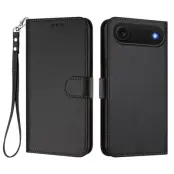 iPhone Air Plånboksfodral Läder med Handledsrem - Svart