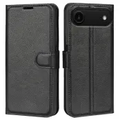 iPhone Air Plånboksfodral Litchi Texture läder - Svart