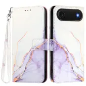 iPhone Air Plånboksfodral Marble Pattern med Rem LS006