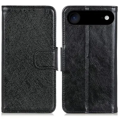 iPhone Air Plånboksfodral Äkta läder - Svart