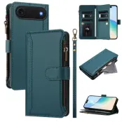 iPhone Air Plånboksfodral Zipper Med Rem - Mörkgrön