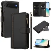 iPhone Air Plånboksfodral Zipper Med Rem - Svart