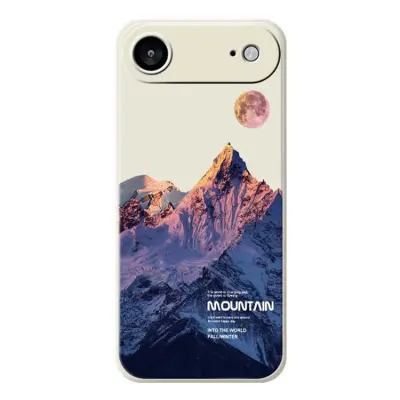 iPhone Air Mobilskal Blue Snow Mountain Pattern TPU - Beige