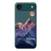 iPhone Air Mobilskal Blue Snow Mountain Pattern TPU - Grön