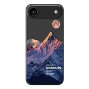 iPhone Air Mobilskal Blue Snow Mountain Pattern TPU - Svart