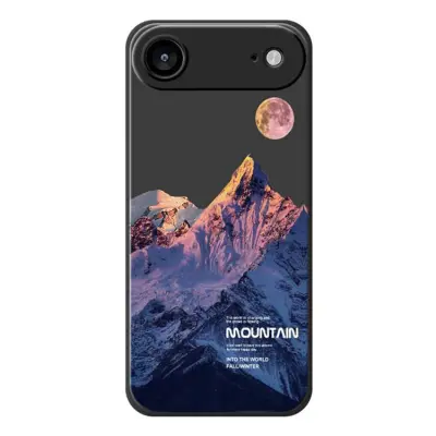 iPhone Air Mobilskal Blue Snow Mountain Pattern TPU - Svart